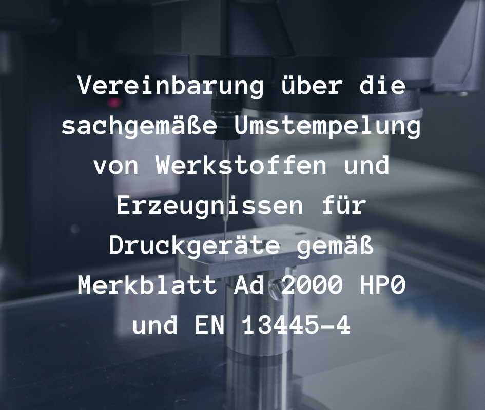 R&W Maschinenbau Bescheinigung Umstempelung