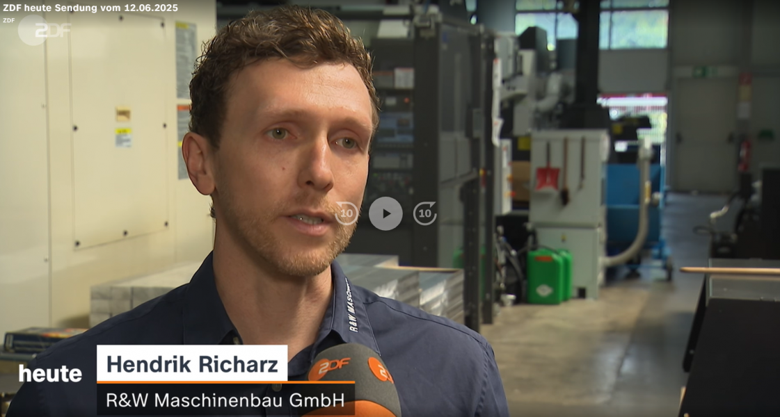 Hendrik Richarz beim ZDF heute Journal zur Künstlichen Intelligenz im Handwerk